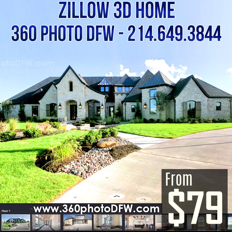 Zillow 3D Home Photography in Dallas-Fort Worth - 360 Photo DFW - 214-649-3844